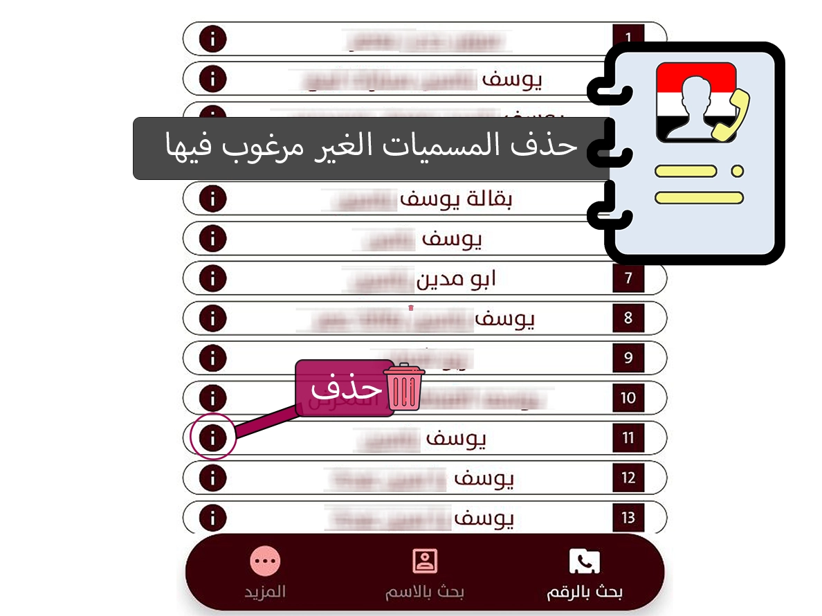 ازالة المسميات المسيئة يمن فون بوك